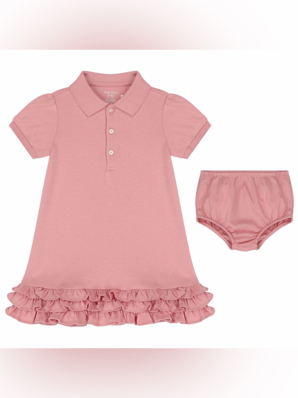 Ralph Lauren Dusty Pink Polo Dress with Bloomer